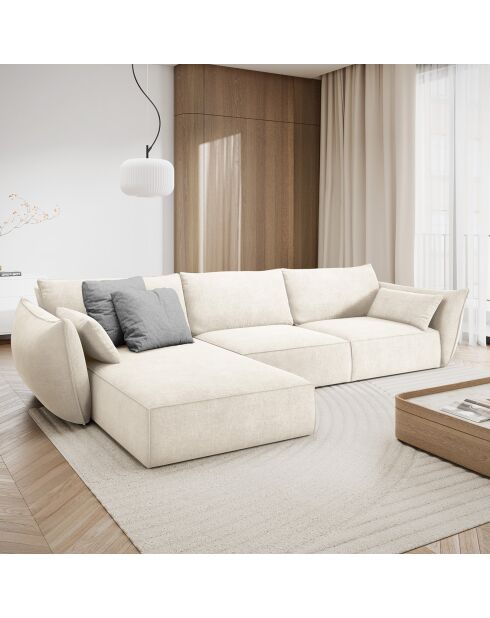 Canapé D'Angle Gauche Vanda 5 Places 2 beige clair - 208x166x85 cm