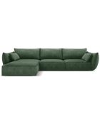 Canapé D'Angle Gauche Vanda 5 Places 2 vert bouteille - 208x166x85 cm