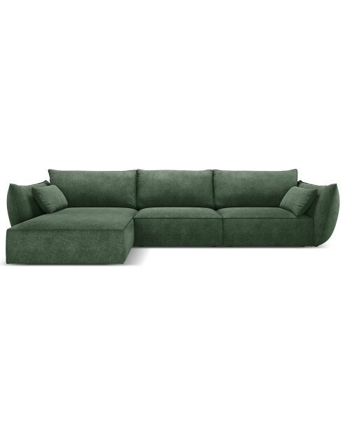 Canapé D'Angle Gauche Vanda 5 Places 2 vert bouteille - 208x166x85 cm