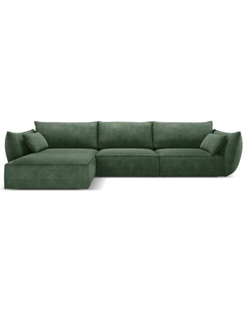Canapé D'Angle Gauche Vanda 5 Places 2 vert bouteille - 208x166x85 cm