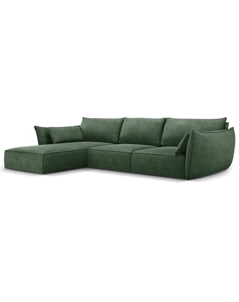 Canapé D'Angle Gauche Vanda 5 Places 2 vert bouteille - 208x166x85 cm