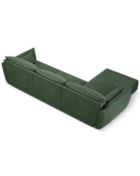 Canapé D'Angle Gauche Vanda 5 Places 2 vert bouteille - 208x166x85 cm