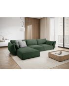 Canapé D'Angle Gauche Vanda 5 Places 2 vert bouteille - 208x166x85 cm