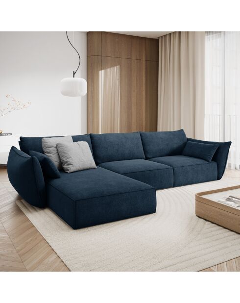 Canapé D'Angle Gauche Vanda 5 Places 2 bleu roi - 208x166x85 cm