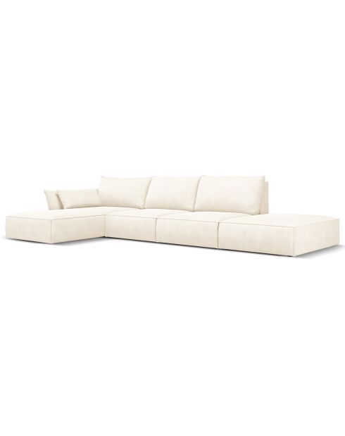 Canapé D'Angle Gauche Vanda 5 Places 1 beige clair - 386x166x85 cm