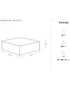 Pouf Vanda vert bouteille - 100x80x36 cm
