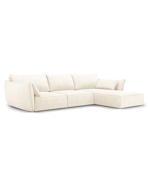 Canapé D'Angle Droit Vanda 5 Places 2 beige clair - 208x166x85 cm