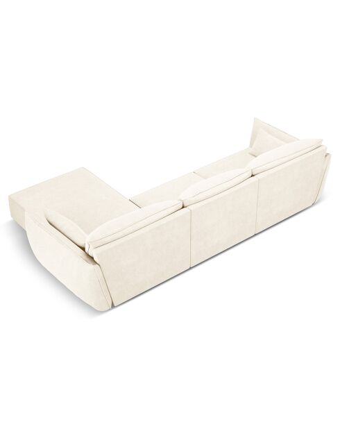 Canapé D'Angle Droit Vanda 5 Places 2 beige clair - 208x166x85 cm