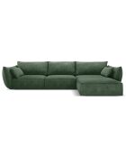 Canapé D'Angle Droit Vanda 5 Places 2 vert bouteille - 208x166x85 cm