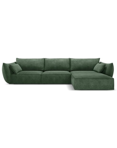 Canapé D'Angle Droit Vanda 5 Places 2 vert bouteille - 208x166x85 cm
