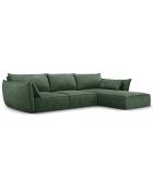 Canapé D'Angle Droit Vanda 5 Places 2 vert bouteille - 208x166x85 cm