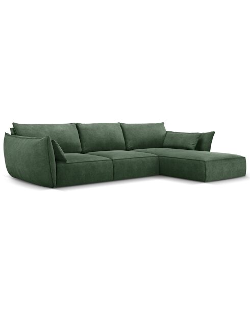 Canapé D'Angle Droit Vanda 5 Places 2 vert bouteille - 208x166x85 cm