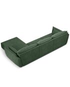 Canapé D'Angle Droit Vanda 5 Places 2 vert bouteille - 208x166x85 cm