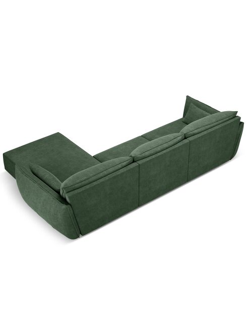 Canapé D'Angle Droit Vanda 5 Places 2 vert bouteille - 208x166x85 cm