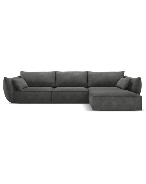 Canapé D'Angle Droit Vanda 5 Places 2 gris - 208x166x85 cm