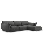Canapé D'Angle Droit Vanda 5 Places 2 gris - 208x166x85 cm