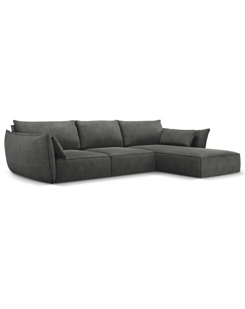 Canapé D'Angle Droit Vanda 5 Places 2 gris - 208x166x85 cm