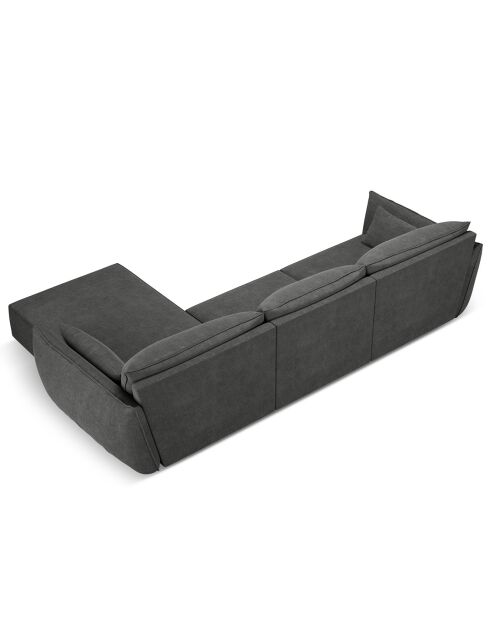 Canapé D'Angle Droit Vanda 5 Places 2 gris - 208x166x85 cm