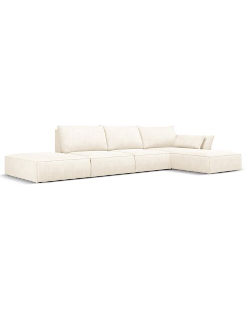 Canapé D'Angle Droit Vanda 5 Places 1 beige clair - 386x166x85 cm