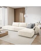 Canapé D'Angle Droit Vanda 5 Places 1 beige clair - 386x166x85 cm