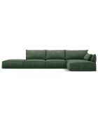 Canapé D'Angle Droit Vanda 5 Places 1 vert bouteille - 386x166x85 cm