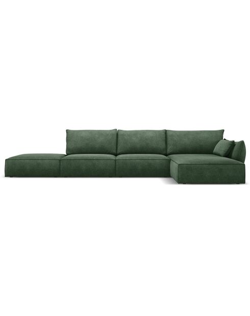 Canapé D'Angle Droit Vanda 5 Places 1 vert bouteille - 386x166x85 cm