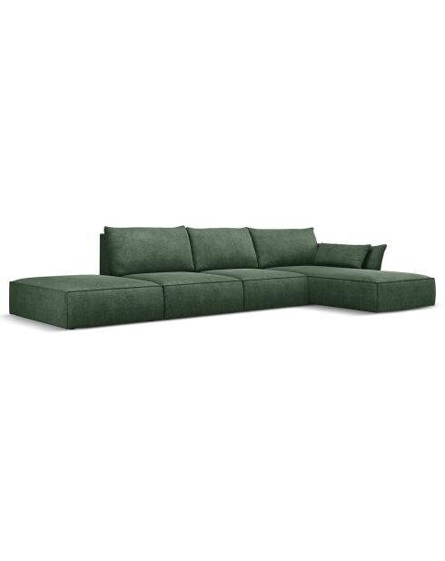 Canapé D'Angle Droit Vanda 5 Places 1 vert bouteille - 386x166x85 cm