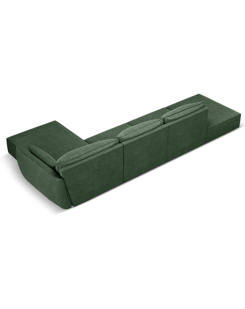 Canapé D'Angle Droit Vanda 5 Places 1 vert bouteille - 386x166x85 cm