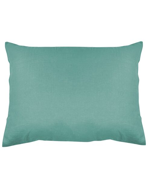 2 Taies d'oreiller 100% Lin lavé celadon