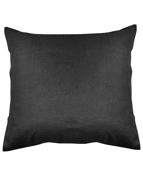 Parure housse de couette 100% Lin lavé anthracite