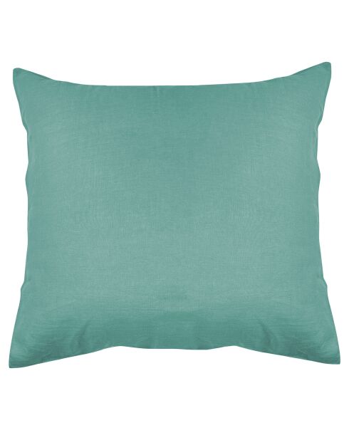 Parure housse de couette 100% Lin lavé celadon