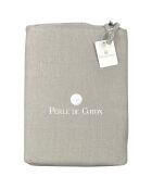 Parure housse de couette 100% Lin lavé perle
