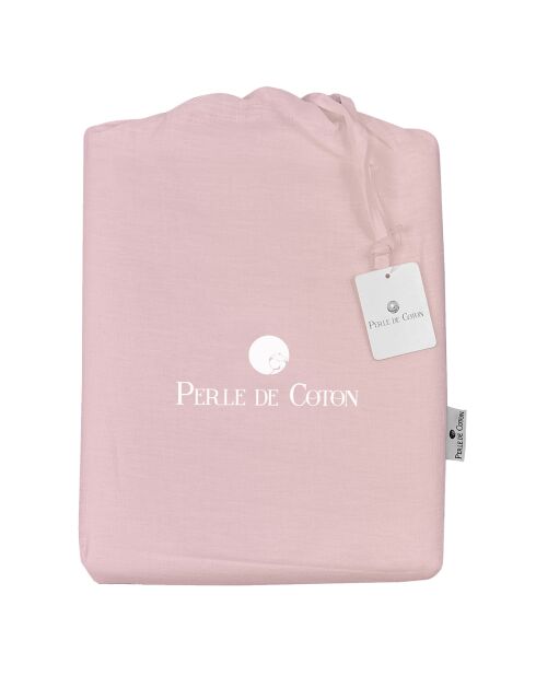 Juego de funda nórdica rosa de lino 100% lavado