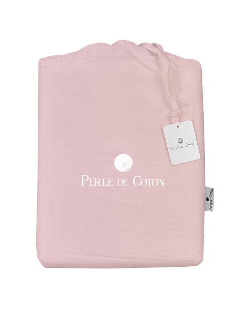 Parure housse de couette 100% Lin lavé rose