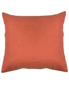Parure housse de couette 100% Lin lavé terracota