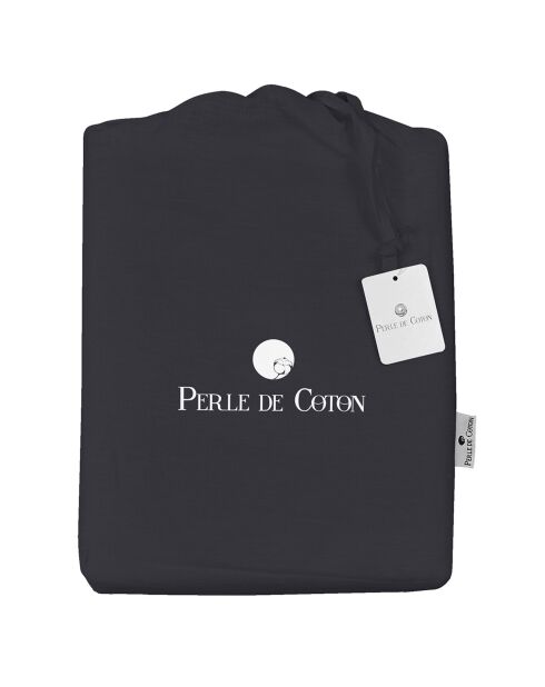 2 Taies d'oreiller 100% Lin lavé anthracite
