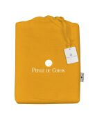 2 Taies d'oreiller 100% Lin lavé safran