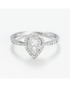 Assa 0,3 karaat witgouden diamanten ring