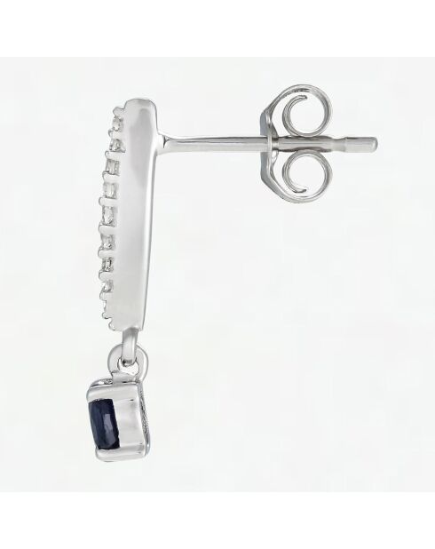 Boucles d'oreilles Nirriti Diamants 0.09 ct & Diamants 0.48 ct or blanc