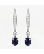 Boucles d'oreilles Nirriti Diamants 0.09 ct & Diamants 0.48 ct or blanc