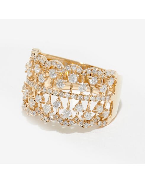 Stockholm 1 kt geelgouden diamanten ring