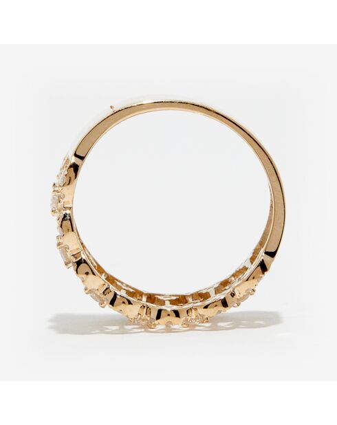 Stockholm 1 kt geelgouden diamanten ring