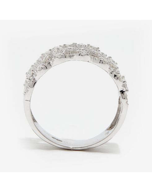 Stockholmer Diamantring 1 Karat Weißgold