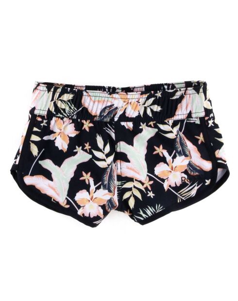 Pantaloncini da surf in materiale riciclato con fiori neri/multicolori