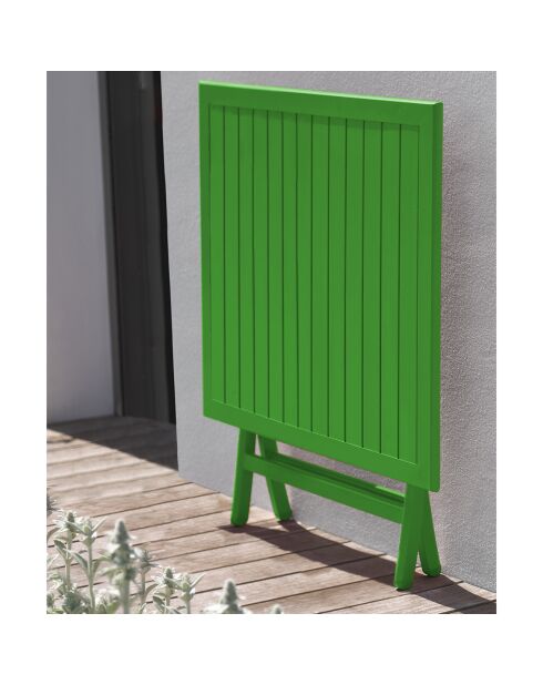 Marius opvouwbare tuintafel in groen aluminium - 70x70 cm