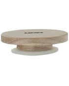 Infuseur à thé rétractable avec couvercle Luke gris/marron - 9.8x7x8.2 cm