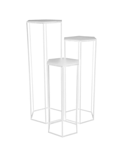 3 Sellettes gigognes blanches