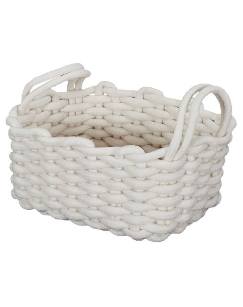 3 Paniers tricot blancs