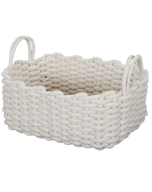 3 Paniers tricot blancs