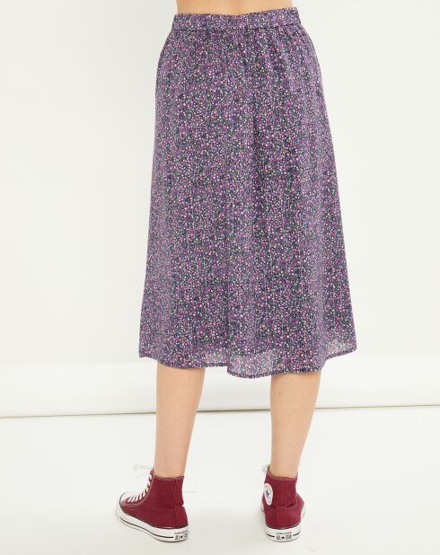 Violetter bedruckter Rock Casta